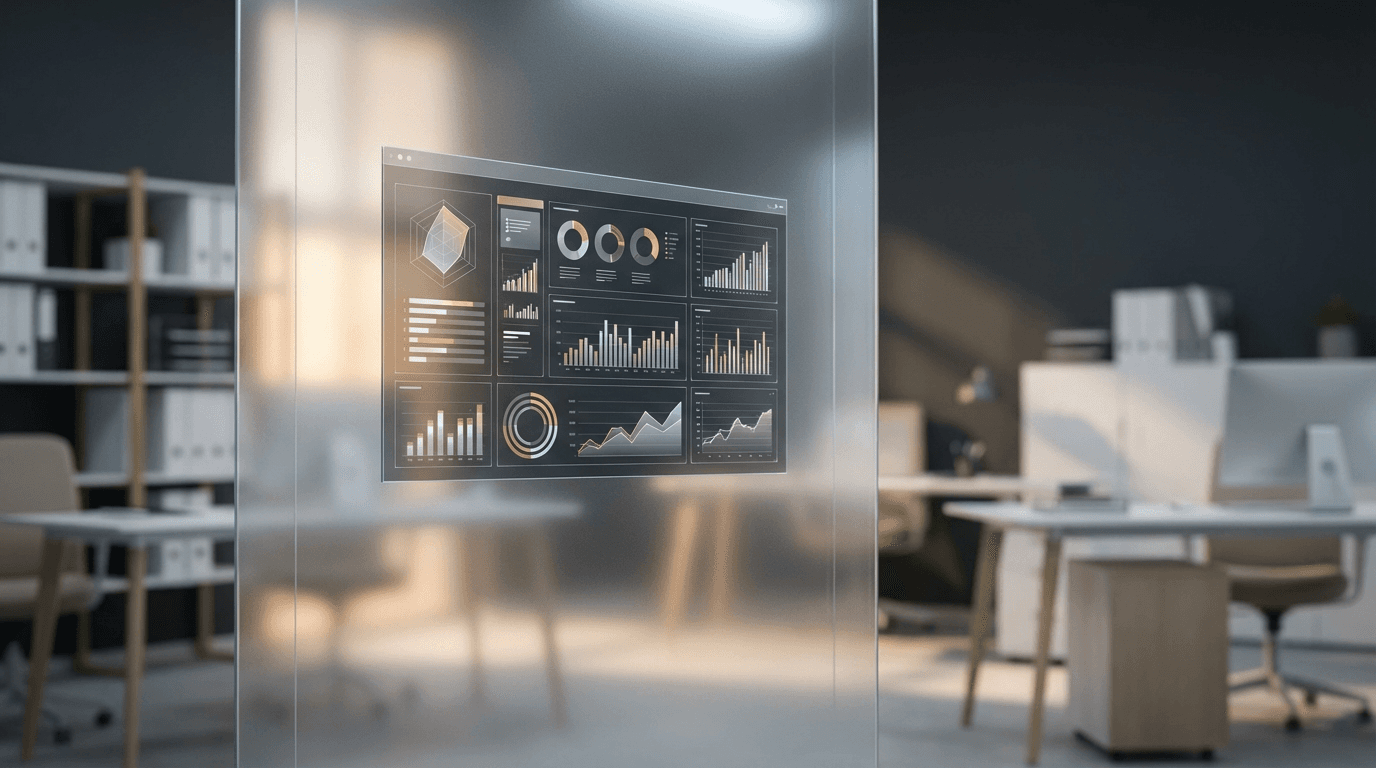 Digital analytics dashboard with production metrics and cost data